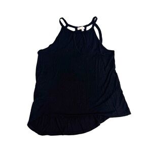 Charlotte Russe Black High Neck Keyhole Halter Top Y2K Coquette Small